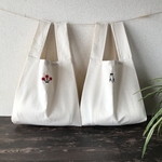 【再販】《NEWデザイン追加》コンビニサイズ　刺繍入りエコバッグ