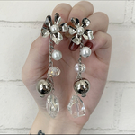 シルバーフラワーピアス