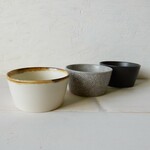 福袋B級品　3個セット　Simple小鉢【白マット1個】【マットブラック1個】【墨貫入1個】