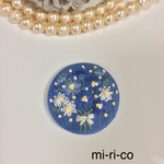 ブルーデイジーとマーガレットの花束 ブローチ／ヘアゴム