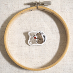 デグーとテディベアのブローチ