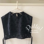  『受注生産』卒入学にも・普段着にも/黒のスカラップ レースの ショート丈 リボン ベスト