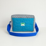 くまステッチBlue×ヒッコリー 通園バッグ☆2ポケット《緑タグ》