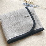 シンプル、シック リネンワッフルのおくるみ ブランケット 正方形 or 長方形 選べます