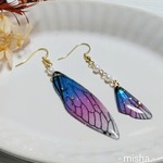 蝶の羽風フックピアス