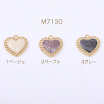 M7130-3  18個  エポチャーム ハート 1カン 22.5×23mm ゴールド  3×【6ヶ】