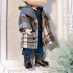 【コート】🤎💙🤍チェック柄チェスターコート⭐︎オビツ11ねんどろいどどーる兼用