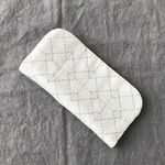 比翼井桁文様　刺し子ハンカチ