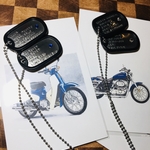 【オーダー品】スーパーカブ110 ハーレーXL883Lオリジナルドッグタグセット