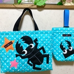 レッスンバッグセット（スターがポップなクワガタ君）