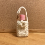 【sale】《再販》お花🌸の毛糸の消毒液ホルダー⭐︎ホワイト