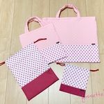 【s様オーダー品】入園グッズ　ラメハート〈ホワイト〉