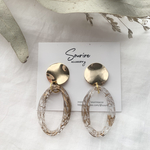 New✨ゴールド×クリアの大人デザインシンプルピアス／イヤリング