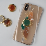 iPhone android対応スマホケース◆グリーン✖︎ベージュ✖︎グレー✖︎ブラウン
