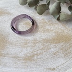 slim glass ring amethyst 約11号