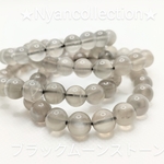 数量限定チャリティ商品 ☆優良品低価格☆ 天然石ブレスレット 新月の石〜ブラックムーンストーンL