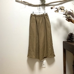 ロングワイドパンツ　ヘリンボーン　ベージュ