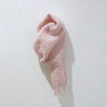 モヘア糸のざっくりマフラー　pink