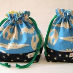 お弁当袋＆コップ袋セット（ゾウくんワニくん×お星さま）