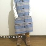sale価格▼100ｃｍ前後▼ふんわり起毛ボーダー▼前ボタンのロングベスト▼