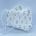 数学柄 記号柄 大臣風 折り上げマスク