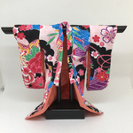 【送料無料】新作ミニ着物(正絹)　豪華花柄　装飾