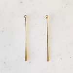 Gold Long Paddle shaped Pendant Tops