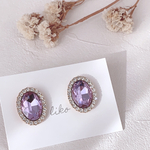 【イヤリング】-clear prune- キャンディビジューピアス 