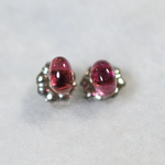 （1点もの・セール）ルベライトトルマリンのスタッドピアス（5×3mm・チタンポスト）