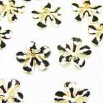 【8個】メタルフラワー★15mm/ゴールド★5枚弁★花びら 花弁 カボション メタルパーツ