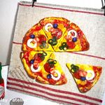 pizza★パーティー・シーフードピザ・マグネット（６個セット）