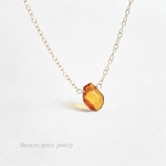 14kgf amber necklace