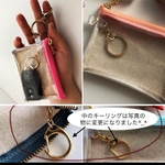 キーポーチ Mサイズ★ PVC★受注生産★スマートキー★透明★クリア★コンパクト★ファスナー★カラフル★選べる★ クリアポーチ★