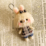 あみぐるみ　うさぎさんストラップ(白)