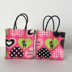 *New*紙袋風ギフトバッグ2点セット＜ハート×バンビ＞ピンク