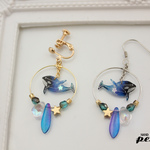 シャチ座のフープピアス/イヤリング
