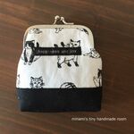 がま口　お財布　北欧風　猫　ネコ　ヨガ