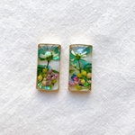 【four seasons】夏色お花のピアス、イヤリング