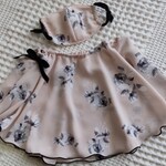 キッズ　女児　バレエ　プルオンスカート＋マスクセット　スカート　シフォン　　輸入生地　　