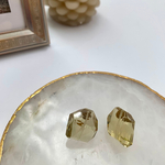 ピアス　ブランデークォーツ　シンプル　天然石　一粒ピアス　金属アレルギー　クリスマス　