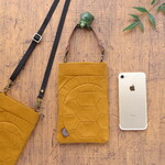 かめぽっけ＊甲羅デザインスマホポーチ《全６色》・スマホケース・スコッシュ