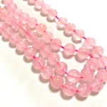 【8mm50個】つやつや天然石♡ローズクォーツ