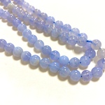 【6mm10個】つやつや天然石♡ブルーレースアゲート