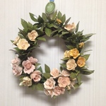 薔薇のリース（ロウの花、黄色・ピンク）