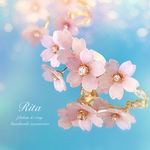 〜春待ち〜はんなり桜のイヤーカフ