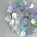 スパンコール 5mm 約500枚(約4g) 丸 トップホール オーロラシルバー 銀色 (SCC05ASVSHTH)
