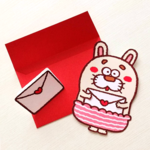 おぱんつにin♪ うさぎくんのミニメッセージカード