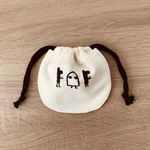 エジプトの壁画刺繍　ミニサイズ巾着