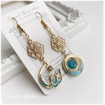 和風・波紋に蓮の花/ピアス/ノンホールピアス