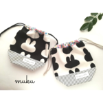 うさぎシルエット☆巾着/コップ袋/入園入学